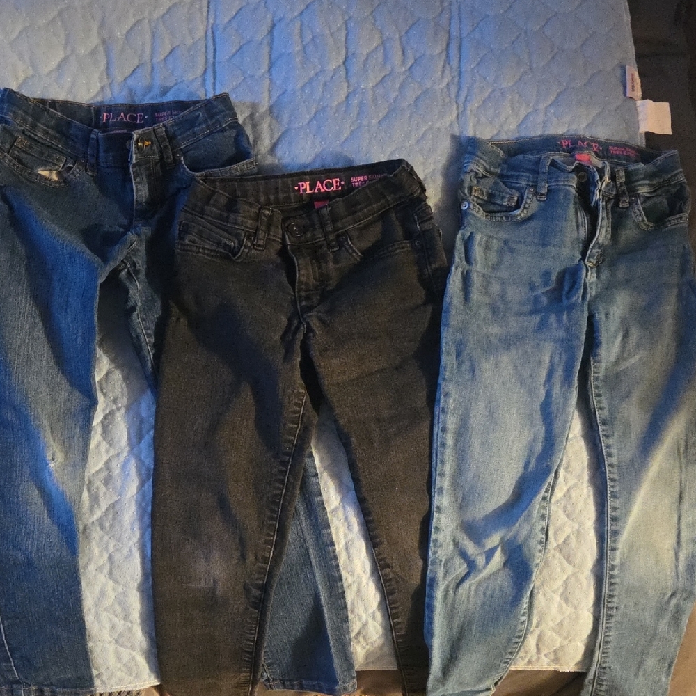 The Children's Place Kids Jeans - Blue and Black Trio